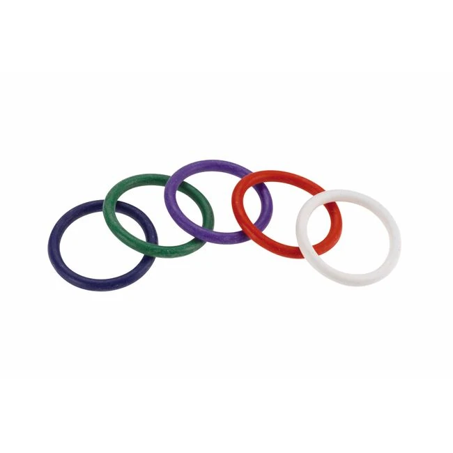 Soft C Rings Rainbow - Soft TPR Rings in Five Bright Colors
