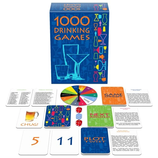 1000 Drinking Games - A Mix of Cards, Dice and a Spinner