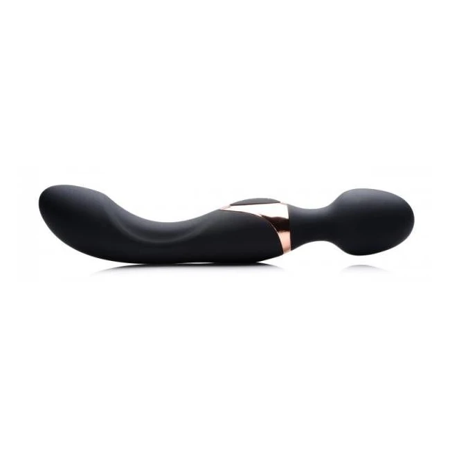 10x Dual Duchess 2 In1 Silicone Massager Black - Dual-Ended Design for Versatile Pleasure