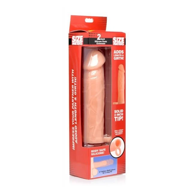 2 Inches Silicone Penis Extension Beige - Overview