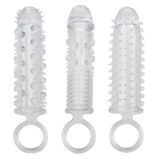 3 Piece Textured Extension Set - Internal Texture for Intense Stimulation