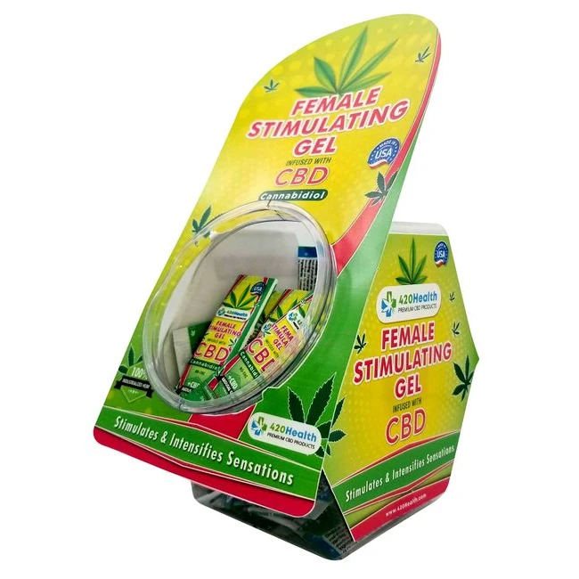 420 Health Cbd Stimulating Gel Sample Packet 50pc Fish Bowl - Product Overview