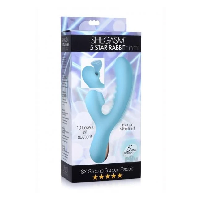 8x Silicone Suction Rabbit - Experience Intense Dual Stimulation with the 8x Silicone Suction Rabbit