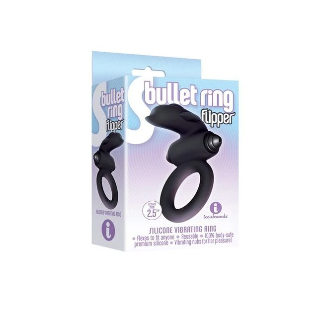 9's S-Bullet Ring - A Stretchy Silicone Ring With a Tongue-Shaped Nub
