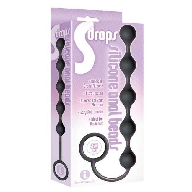9's S Drops Silicone Anal Beads - Shape & Comfort
