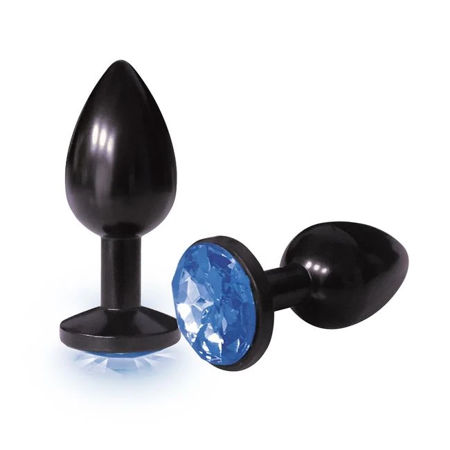 9's Silver Starter Anodized Bejeweled Steel Plug - Shape and Base Comfort