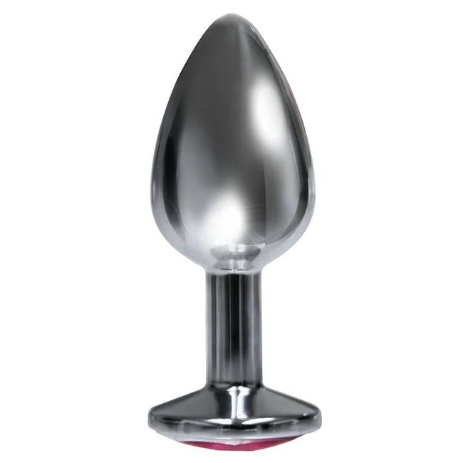 9's Silver Starter Bejeweled Stainless Steel Plug - Graduated Sizing and Insertable Length