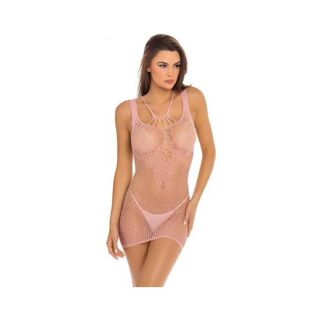 Absolutist Lace And Net Dress Rose - Fabric & Feel