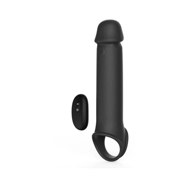 Adam & Eve Adams Xl Vibrating Extension Silicone with Remote Control - Fabric & Feel