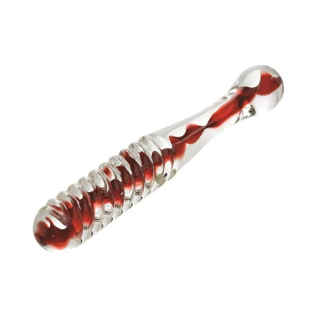 Adam & Eve Eves Sweetheart Swirl Glass Dildo - How It Feels