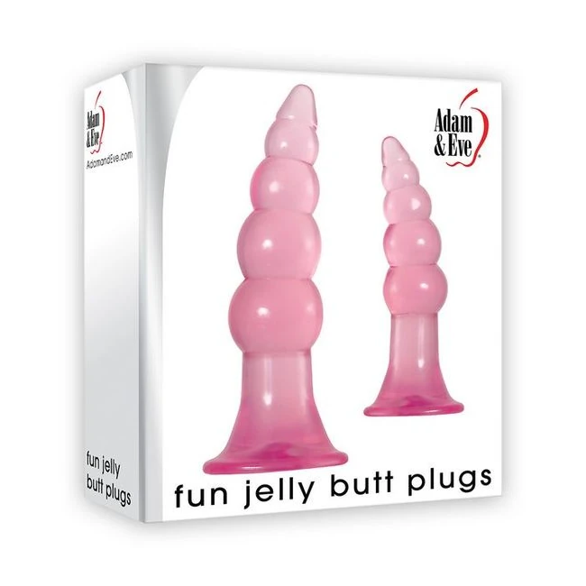 Adam & Eve Jelly Butt Plug Set - Graduated Sizing for Progressive Play