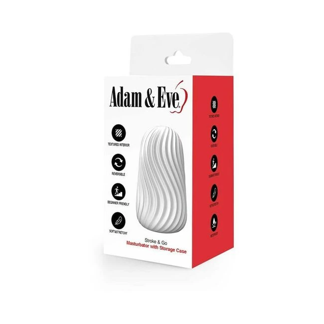 Adam & Eve Stroke & Go Masturbator with Storage Case - Internal Texture