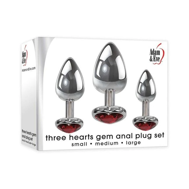 Adam & Eve Three Hearts Gem Anal Plug Set - Material & Safety