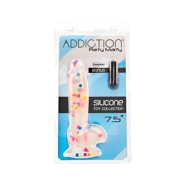 Addiction 100% Party Marty 7.5 in Frost & Confetti - Additional Features