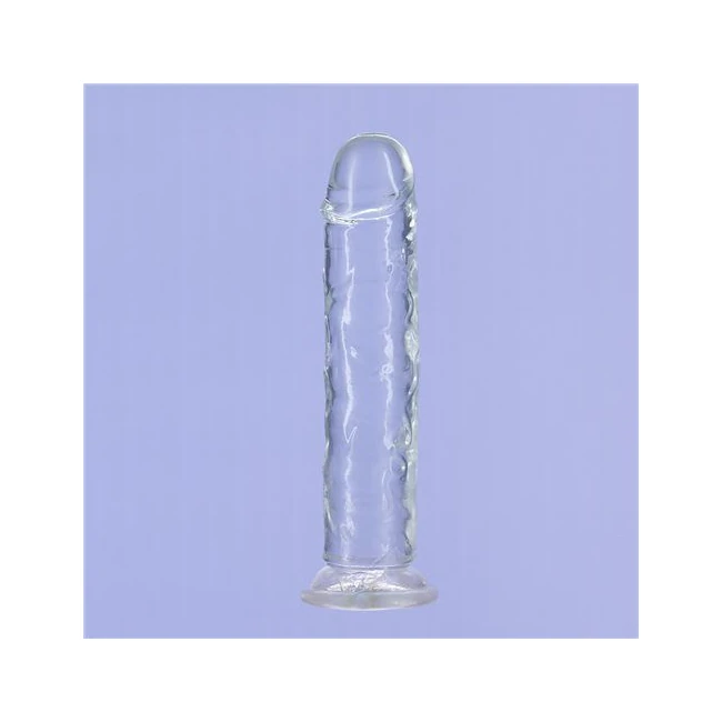 Addiction Crystal 7 Vertical Dong Clear Tpe W/ Bullet " - Vibration Modes and Power
