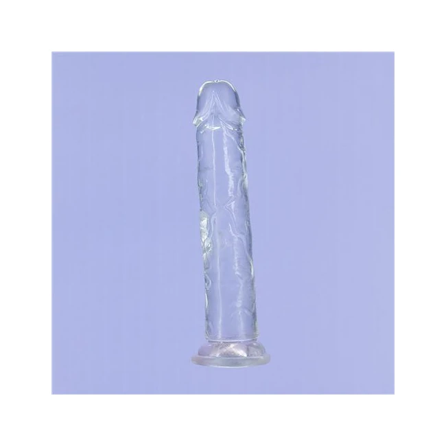 Addiction Crystal 9 Vertical Dong Clear Tpe W/ Bullet " - How It Feels
