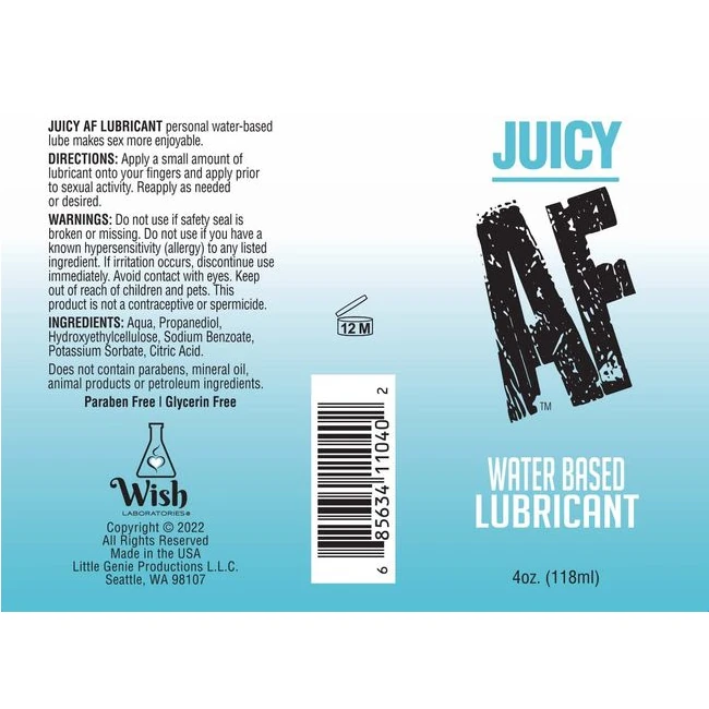 Af Lube Water Basedbottle - Formula & Feel