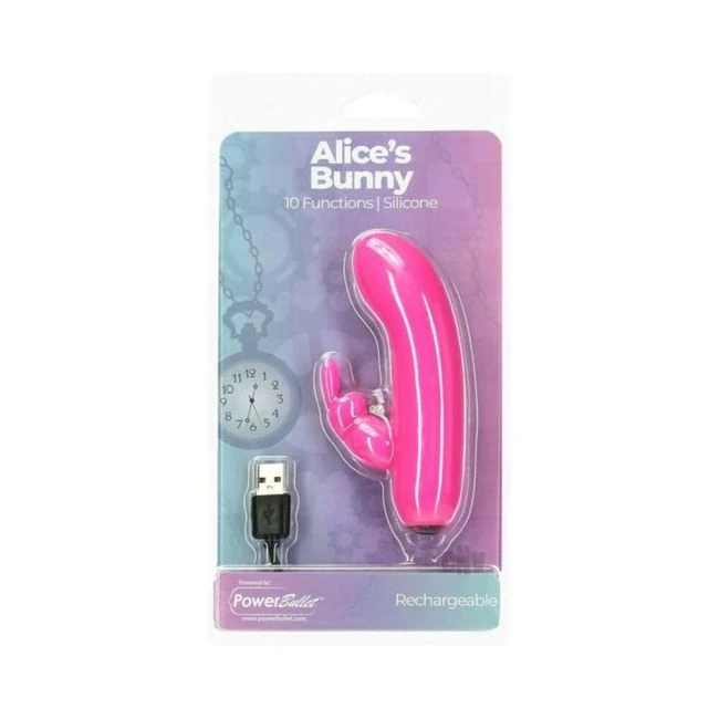 Alices Bunny Rechargeable Bullet with Removable Rabbit Sleeve - Experience Intense Dual-Action Pleasure