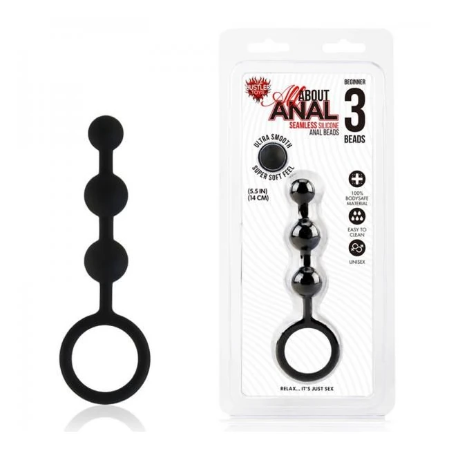 All About Anal Silicone Anal Beads 3 Balls - Shape & Comfort