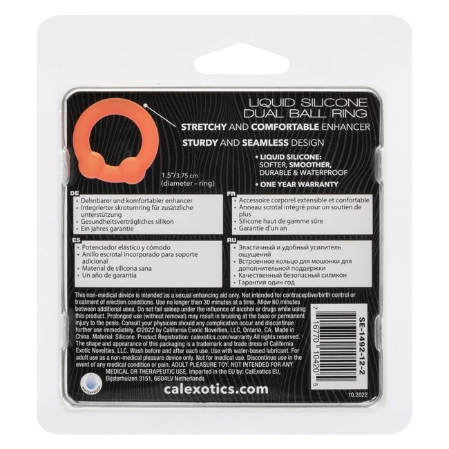 Alpha Liquid Silicone Dual Ball Ring - Key Details