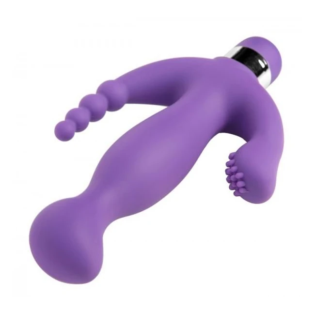Amethyst 7 Mode Triple Stimulation Vibe Purple - Vibration Modes