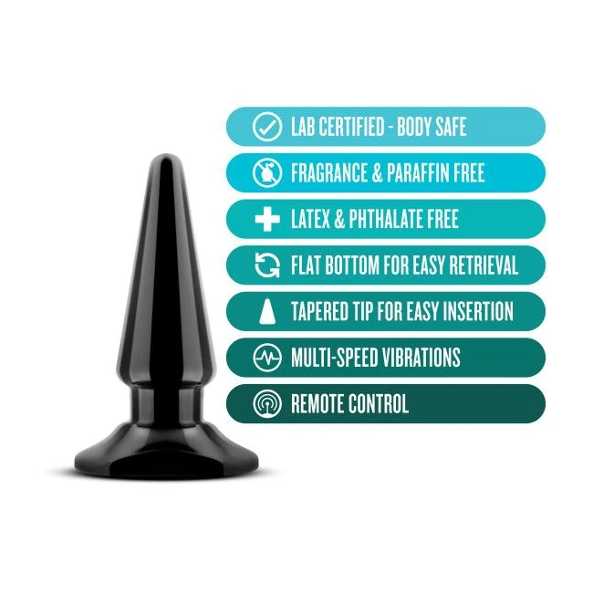 Anal Adventures Basic Vibrating Anal Pleaser Black - Vibration Modes