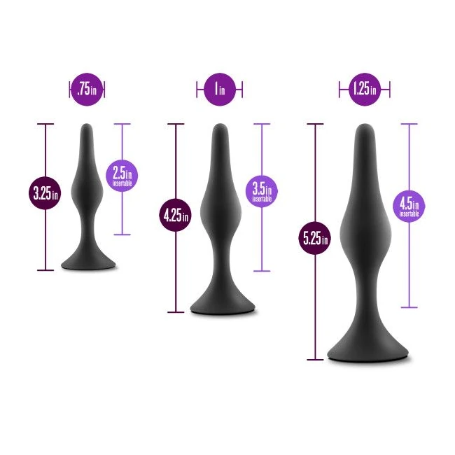 Anal Adventures Beginner Plug Kit Black - Material & Safety