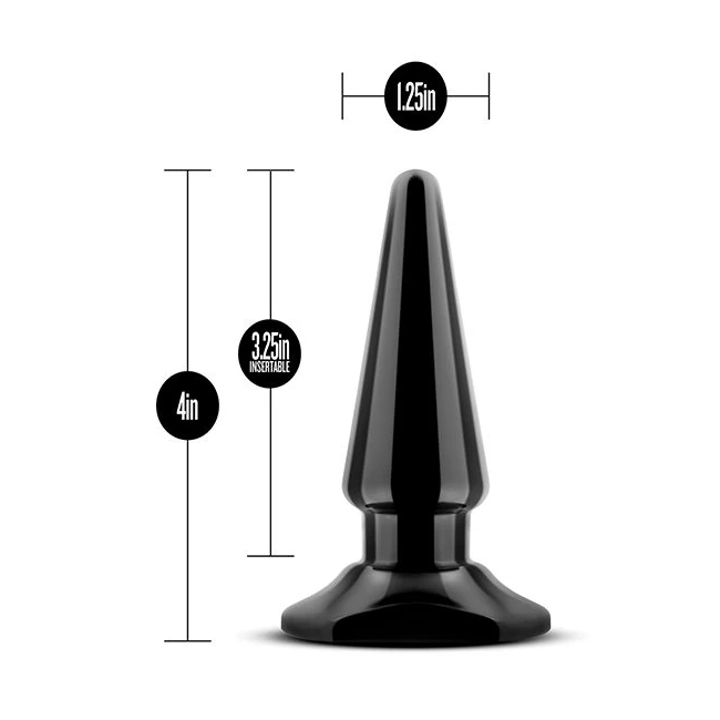 Anal Adventures Easy Plug Black - Graduated Sizing