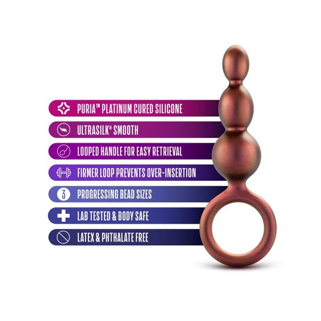 Anal Adventures Matrix Beaded Loop Plug Copper - How It Feels