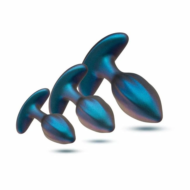 Anal Adventures Matrix Cosmos Plug Kit Lunar Blue - Charging and Remote Play