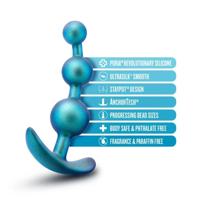 Anal Adventures Matrix Gamma Plug Neptune Teal - Shape &amp; Comfort