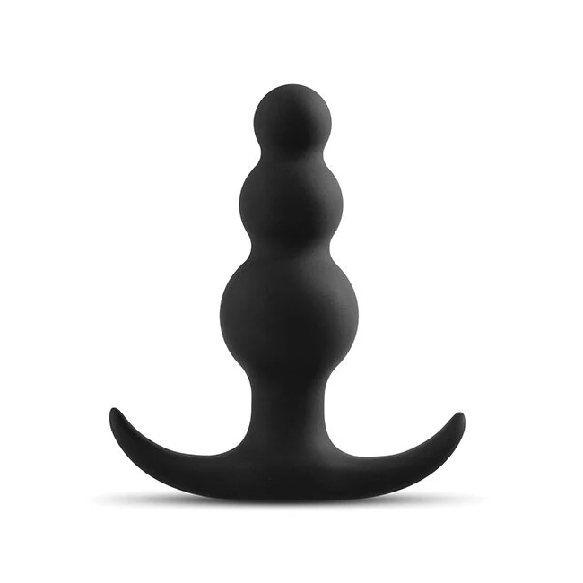 Anal Adventures Platinum Beaded Plug Black - Shape & Comfort