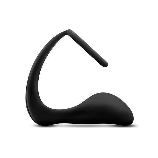 Anal Adventures Platinum Cock Ring Plug Black - A Cock Ring and Prostate Plug in One Piece