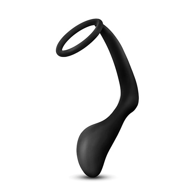 Anal Adventures Platinum Cock Ring Plug Black - How It Feels