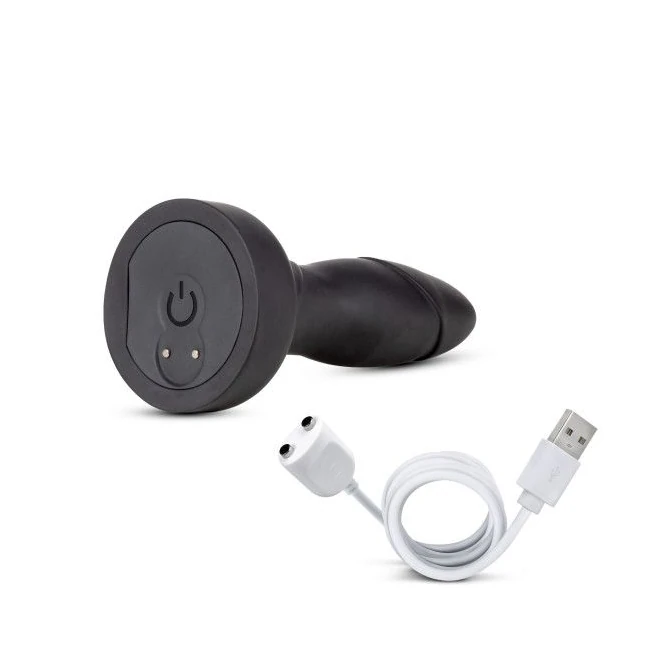 Anal Adventures Platinum Drive Plug Black - Vibration Modes