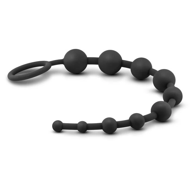 Anal Adventures Platinum Silicone 10 Anal Beads Black - Material &amp; Safety