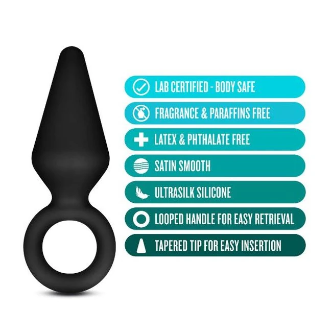 Anal Adventures Platinum Silicone Loop Plug - Shape & Comfort