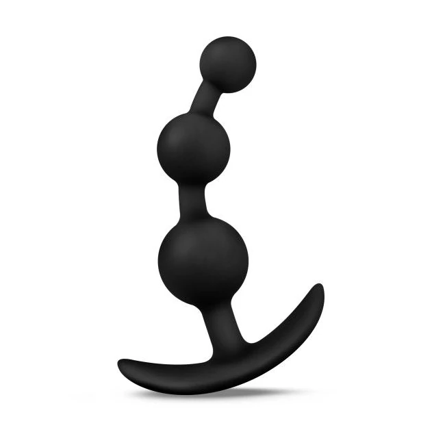 Anal Adventures Platinum Small Anal Beads Black - Safety and Easy Care