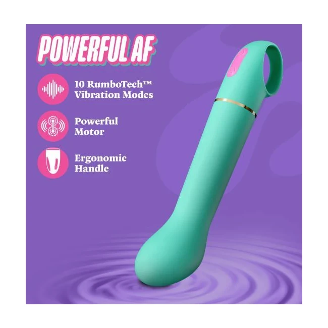 Aria Flirty Af 2.0 Vibe Teal Rechargeable - Size, Grip and Control