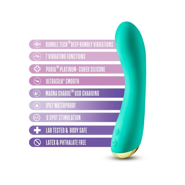 Aria Luscious Af Teal - Introducing the Aria Luscious AF Teal Vibrator by Blush Novelties