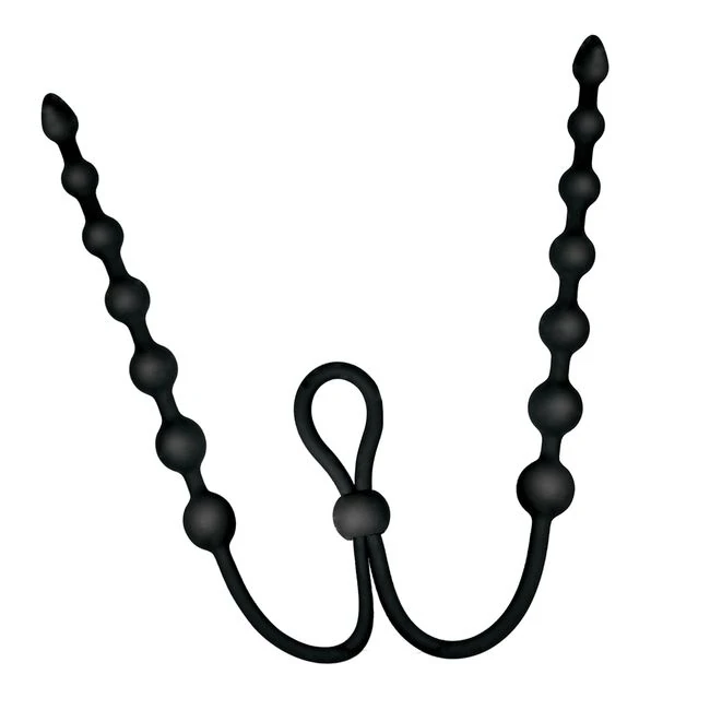 Ass-sation Dual Silicone Anal Beads Black - Material & Safety