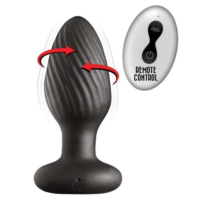 Ass-sation Remote Vibrating & Rotating Anal Plug Black - Vibration Modes and Rotation Features