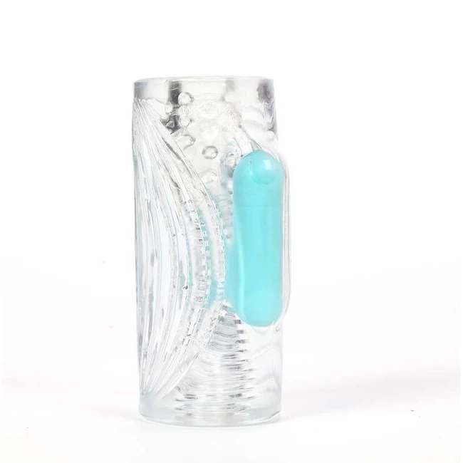 Aster Clear Stroker W/ Rechargeable Bullet - Vibration Modes