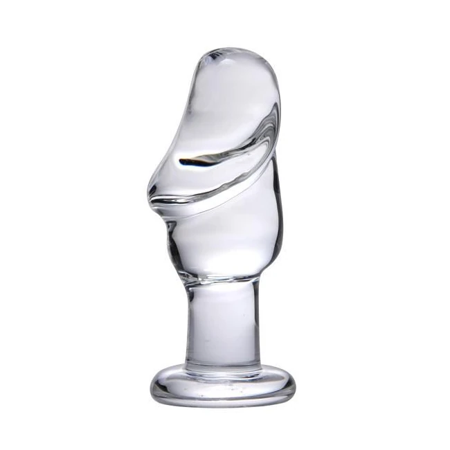 Asvini Glass Penis Anal Plug Clear - Shape & Comfort