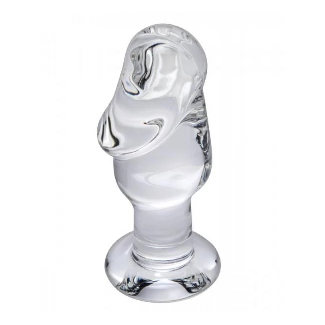 Asvini Glass Penis Anal Plug Clear - Ergonomic Design for Ease of Use