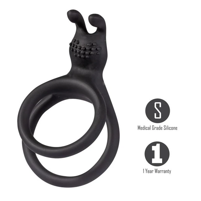 Atlas Silicone Bunny Headed Cock Ring - Advanced Liquid Silicone for a Smooth, Waterproof Ring