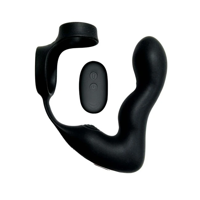 Atomic Inflatable P-spot Vibe Black - Experience Unmatched Pleasure with the Nasstoys Atomic Inflatable P-Spot Vibe