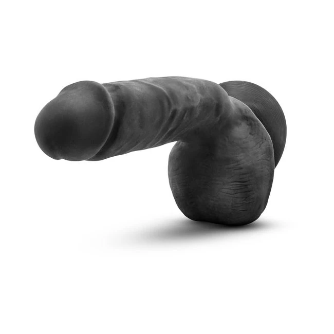 Au Natural - Bold - Pound - 8.5in Dildo - Black - Shape & Texture