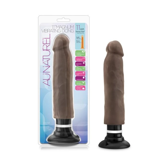 Au Naturel 11 Sensa Feel Magnum Vibrating Dong Chocolate" - How It Feels
