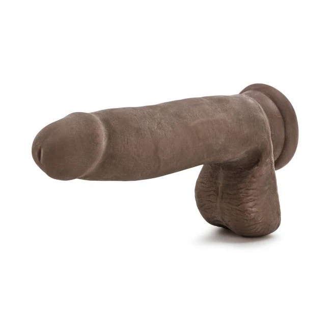Au Naturel 7 Dildo W/balls Chocolate " - Material & Feel
